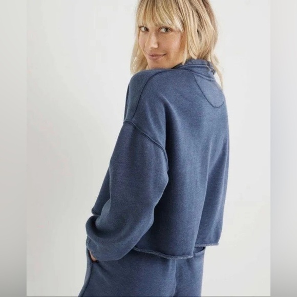 Aerie Fleece Cropped Polo Shirt - Picture 2 of 8